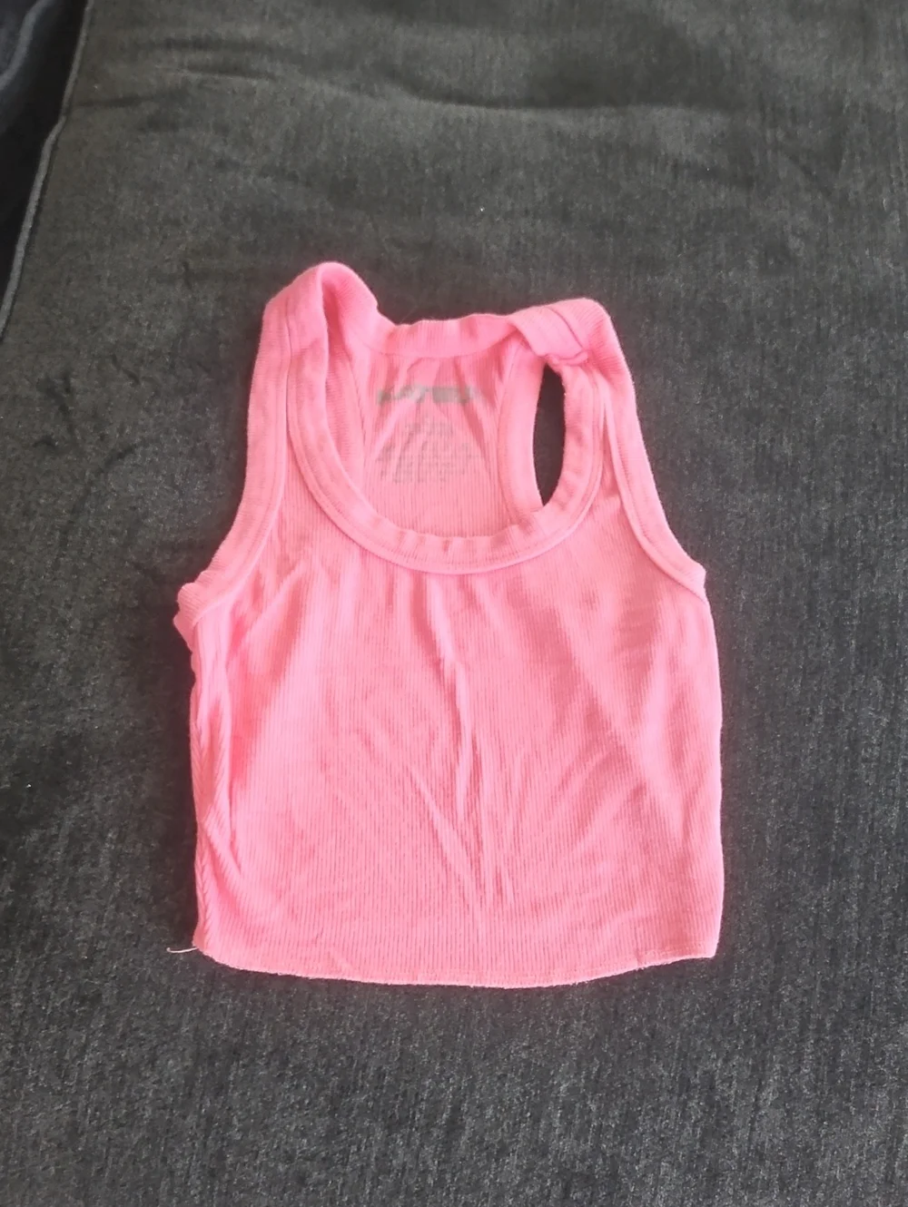 Katie J NYC Pink Ribbed Tank Top